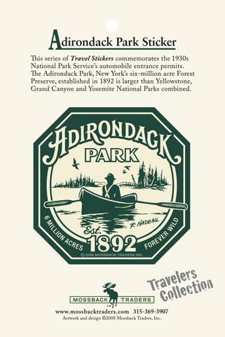 Adirondack Park Guide Sticker