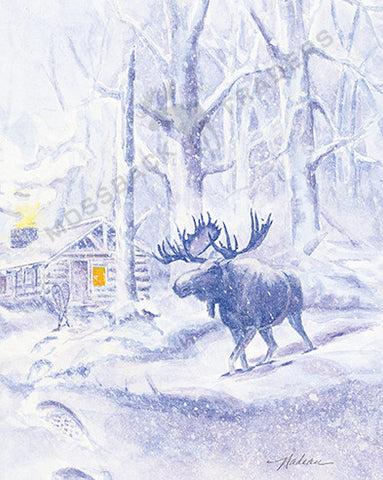 2006 Midnight Moose Print