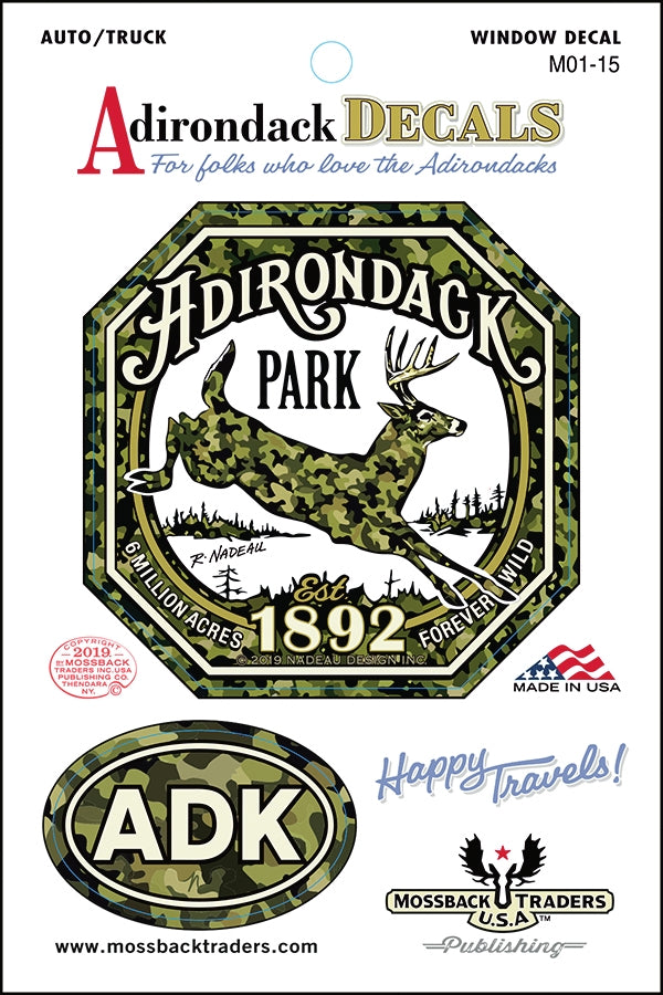 Adirondack Park Camo Deer Sticker