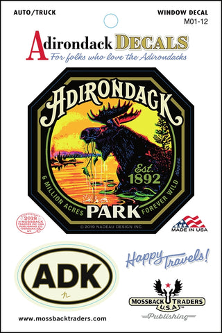 Adirondack Park Moose among the Lilypads Sticker