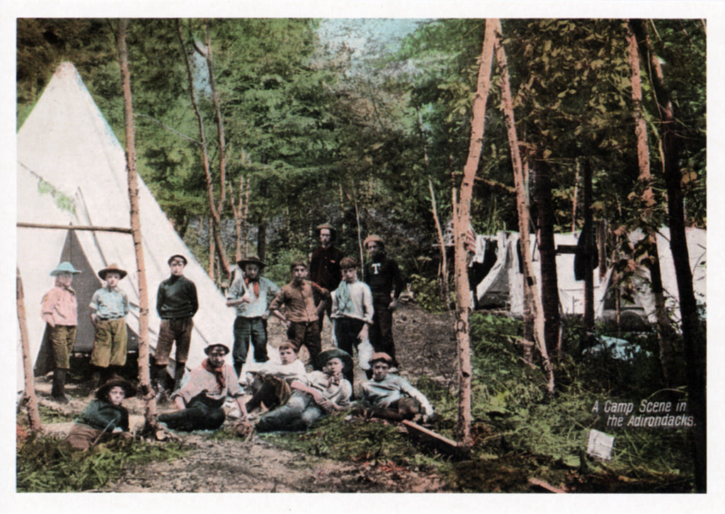 A Camp Scene Postcard