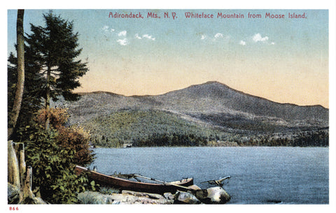 Whiteface Mountain from Moose Island Postcard